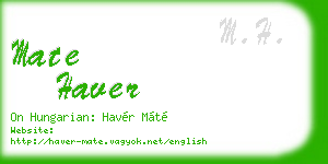 mate haver business card