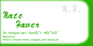 mate haver business card